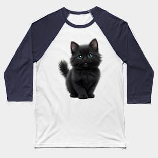 black cat Baseball T-Shirt